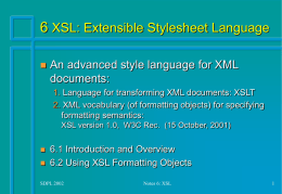 Structured-Document Processing Languages
