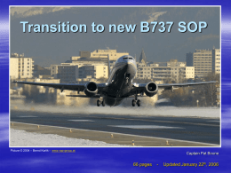Transition to new B737 SOP
