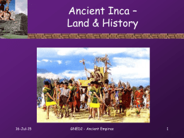 Inca Land and History