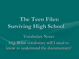 The Teen Files: Surviving High School