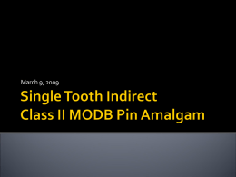 Single Tooth Indirect
