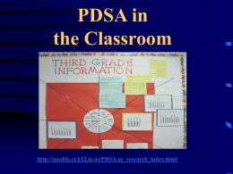 PDSA in the Classroom - Continuous Improvement