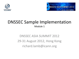 Module 1 - DNSSEC Design Considerations
