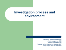Investigation process