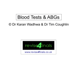 Blood Tests - Revise4finals