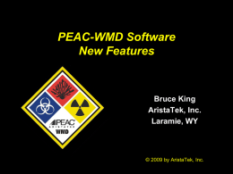 PEAC-WMD™ for Windows Tutorial Emergency Information