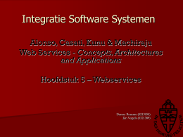 Integratie Software Systemen - Institute for Computing and