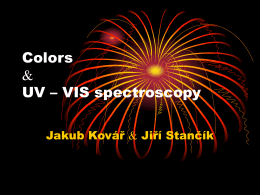 Colours UV – VIS spectroscopy