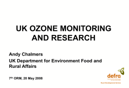 UK OZONE RESEARCH