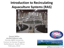 Introduction to Recirculating Aquaculture Systems (RAS)