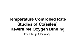 Temperature Controlled Rate Studies of Co(salen