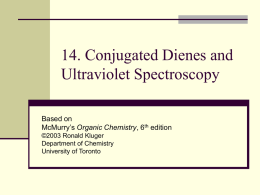 14. Conjugated Dienes and Ultraviolet Spectroscopy