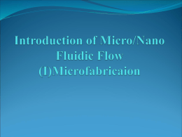 Introduction to Microfabrication - I