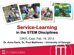 Service-Learning at the University of Georgia