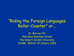 Riding the Foreign Languages Roller
