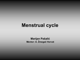 Menstrual cycle - Sveučilište u Zagrebu Medicinski fakultet