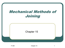 Mechanical Methods of Joining - College of Engineering | SIU