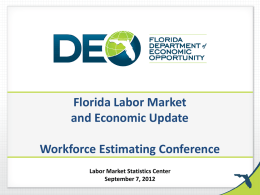Florida Labor Market and Economic Update