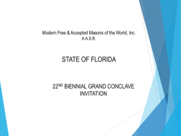 MODERN FREE FL 2014 MARCH CONCLAVE INVITATION