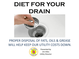 DIET FOR YOUR DRAIN
