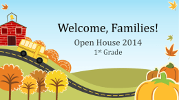Welcome, Families! - Lake Orienta Elementary School