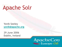 Solr - People - Apache Software Foundation