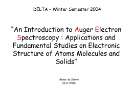 An Introduction to Auger Electron Spectroscopy