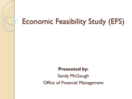 Economic Feasibility Study (EFS)