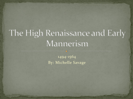 Chapter 12 The High Renaissance and Early Mannerism