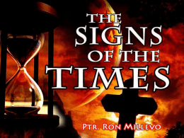 SIGNS OF THE TIMES - The End
