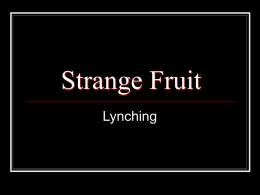 Strange Fruit - Home | University Library System (ULS)