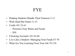 Helping Students Handle Their Finances