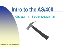 Intro to the AS/400