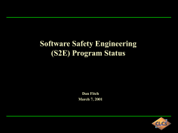 Software Safety Program