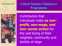United Nations Volunteer (UNV) Programme