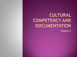 Cultural Competency and documentation