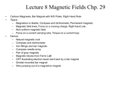 PHYS 632 Lecture 8: Magnetic Fields