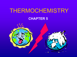 THERMOCHEMISTRY - University of the Witwatersrand