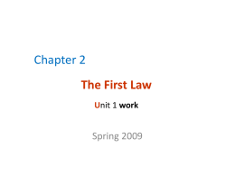 Chapter 2 The First Law