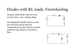 Diodes with RL loads. Freewheeling