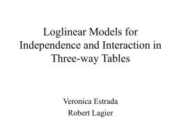 Loglinear Models for Independence and Interaction in Three
