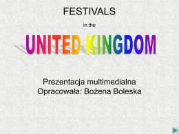 FESTIVALS in the UNITED KONGDOM