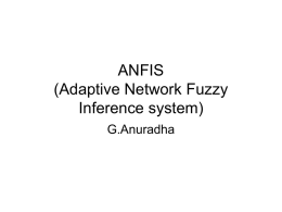 ANFIS (Adaptive Network Fuzzy Inference system)