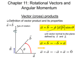 Lecture 1: Rotation of Rigid Body
