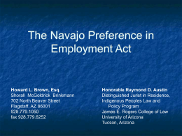 The Unique Employment Laws of the Navajo Nation