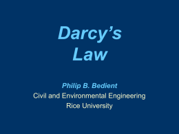 Darcy’s Law - Rice University