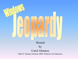 Windows Jeopardy Game - Alleghany County Schools