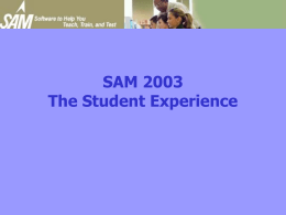 SAM XP Presentation