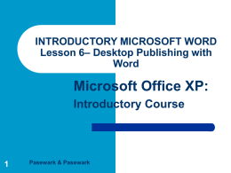 Microsoft Office XP: Introductory
