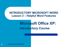 Microsoft Office XP: Introductory
